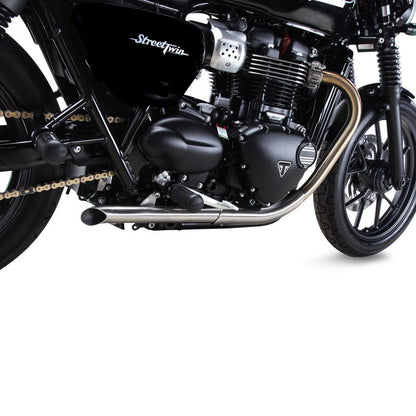 British Customs Turnout / Slash Cut Performance Tips - Triumph Street Twin 900 / Street Cup