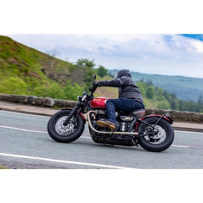 Motone Bedlam Turnout Exhaust - Brushed - Triumph Bobber 2017+