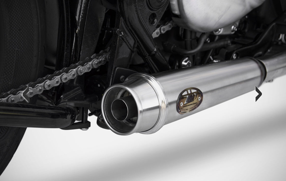 Zard Low Stainless Steel Slip Ons - Triumph Bobber / Bobber Black / Speedmaster