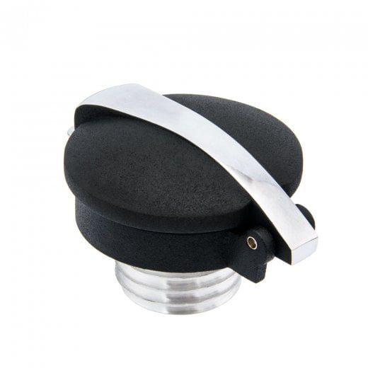 Motone Classic Monza Gas Cap for Triumph Classics - Black w/ Polished