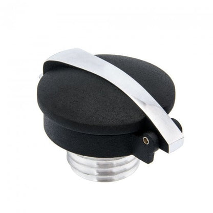 Motone Classic Monza Gas Cap for Triumph Classics - Black w/ Polished