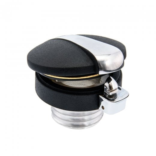 Motone Classic Monza Gas Cap for Triumph Classics - Black w/ Polished