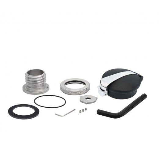 Motone Classic Monza Gas Cap for Triumph Classics - Black w/ Polished