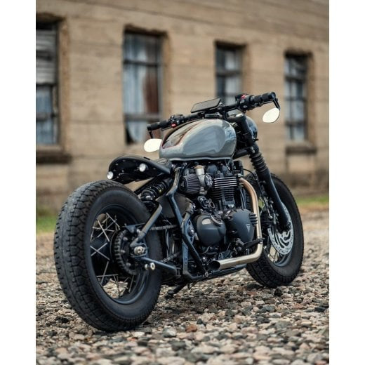 Motone H-Bomb Full Exhaust - Stainless - Triumph Bobber