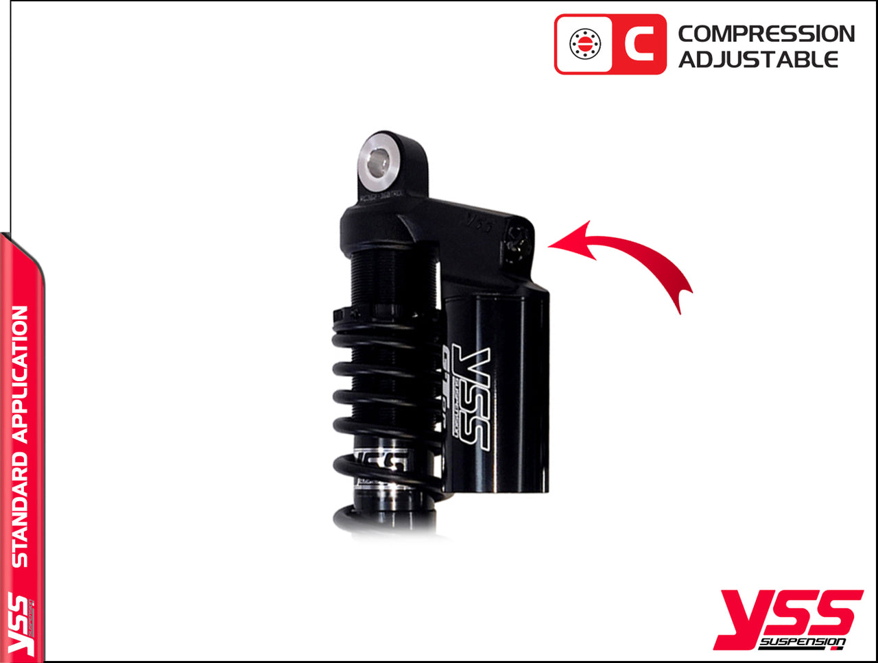 YSS RG362-TRCL Reservoir Twin Shocks - Silver - Triumph Modern Classics