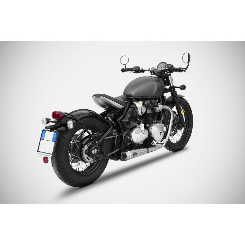 Zard Low Stainless Steel Slip Ons - Triumph Bobber / Bobber Black / Speedmaster