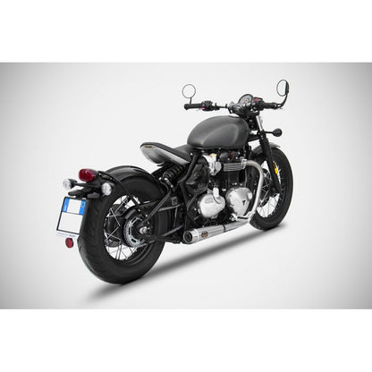 Zard Low Stainless Steel Slip Ons - Triumph Bobber / Bobber Black / Speedmaster