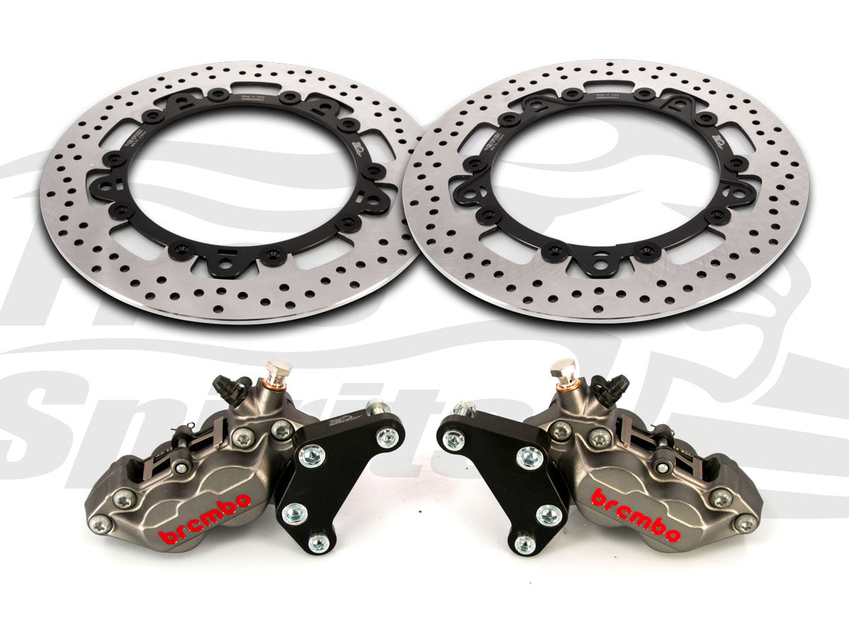 Free Spirits Brembo Front Caliper Upgrade Kit with Rotors - Triumph Trident