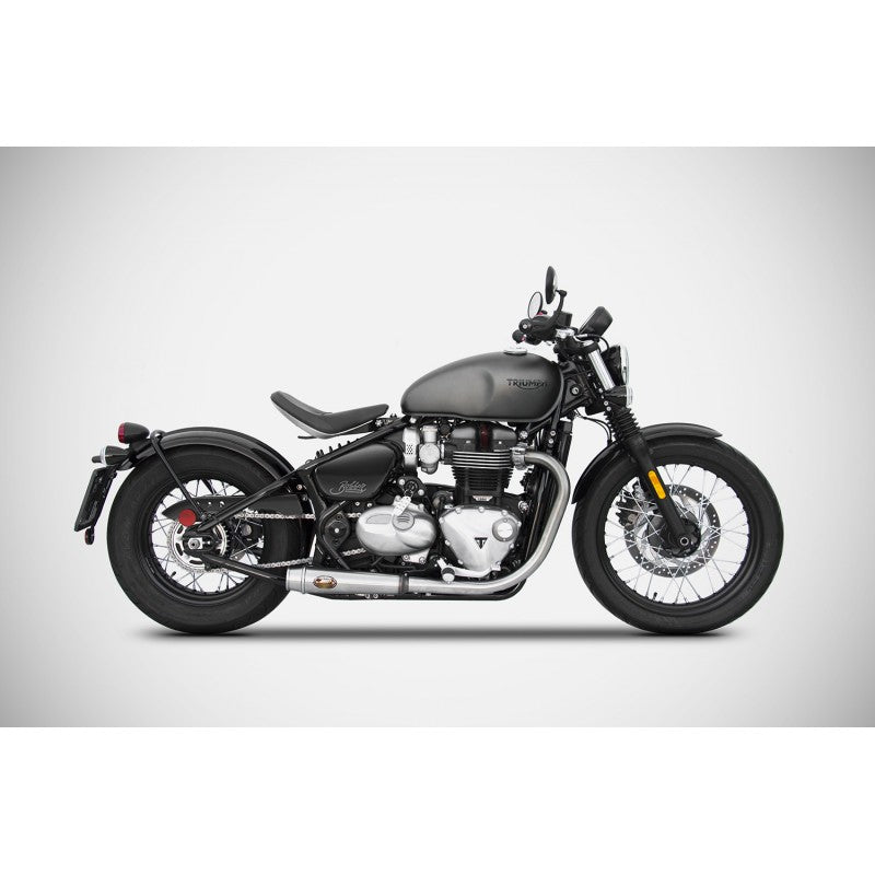 Zard Low Stainless Steel Slip Ons - Triumph Bobber / Bobber Black / Speedmaster