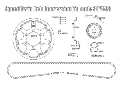Free Spirits Belt Drive Conversion - Triumph Speed Twin, Thruxton R / 1200