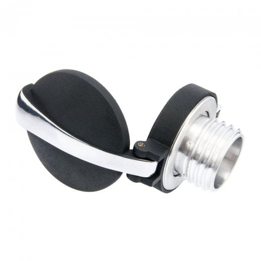Motone Classic Monza Gas Cap for Triumph Classics - Black w/ Polished