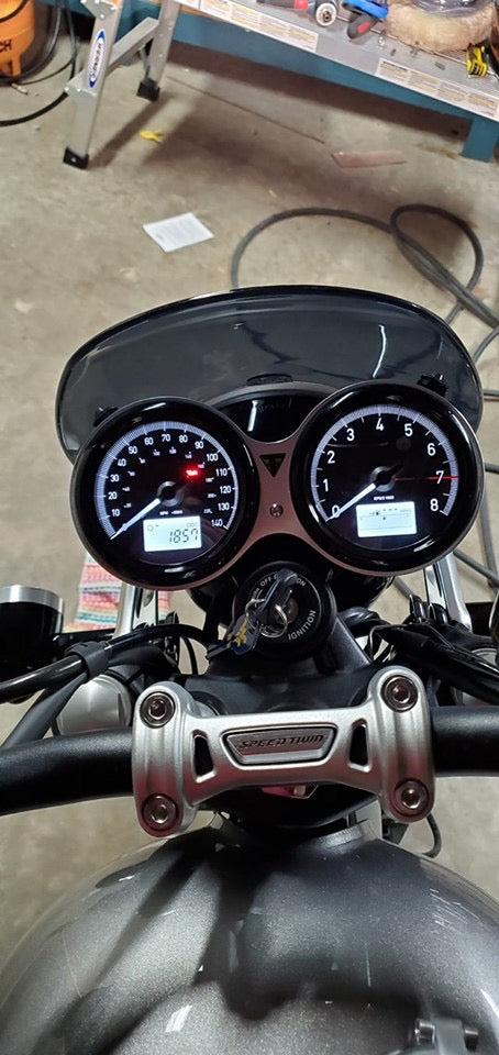 Arton Works Vintage Racing Gauge Face Covers - Triumph Thruxton R / 1200, Speed Twin