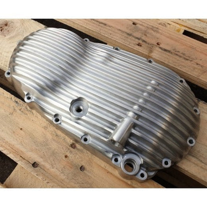 Motone Ribbed Clutch Side Engine Cover - Brushed Finish