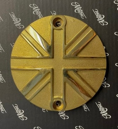 Motone Customs Union Jack ACG Cover - Solid Brass