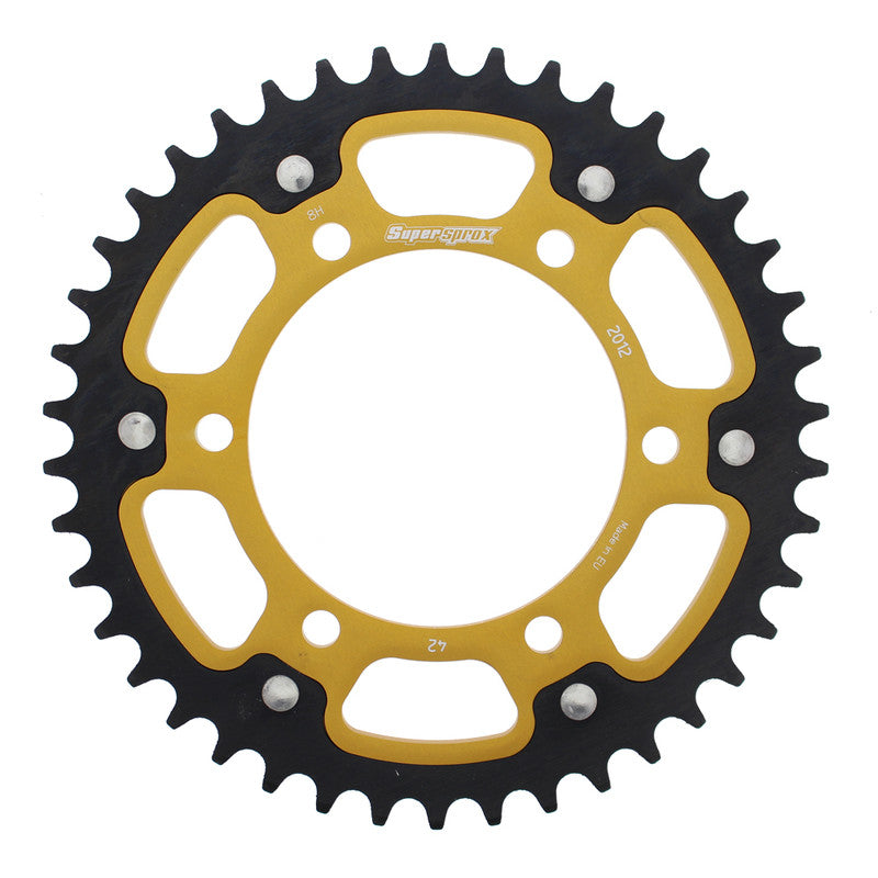 Supersprox Stealth Sprocket - Gold / Black - 525 Chain - 2016+ Triumph ...