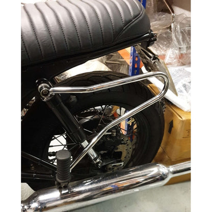 Motone Pannier Rails - 2001-2015 Triumph Bonneville and Thruxton - Polished