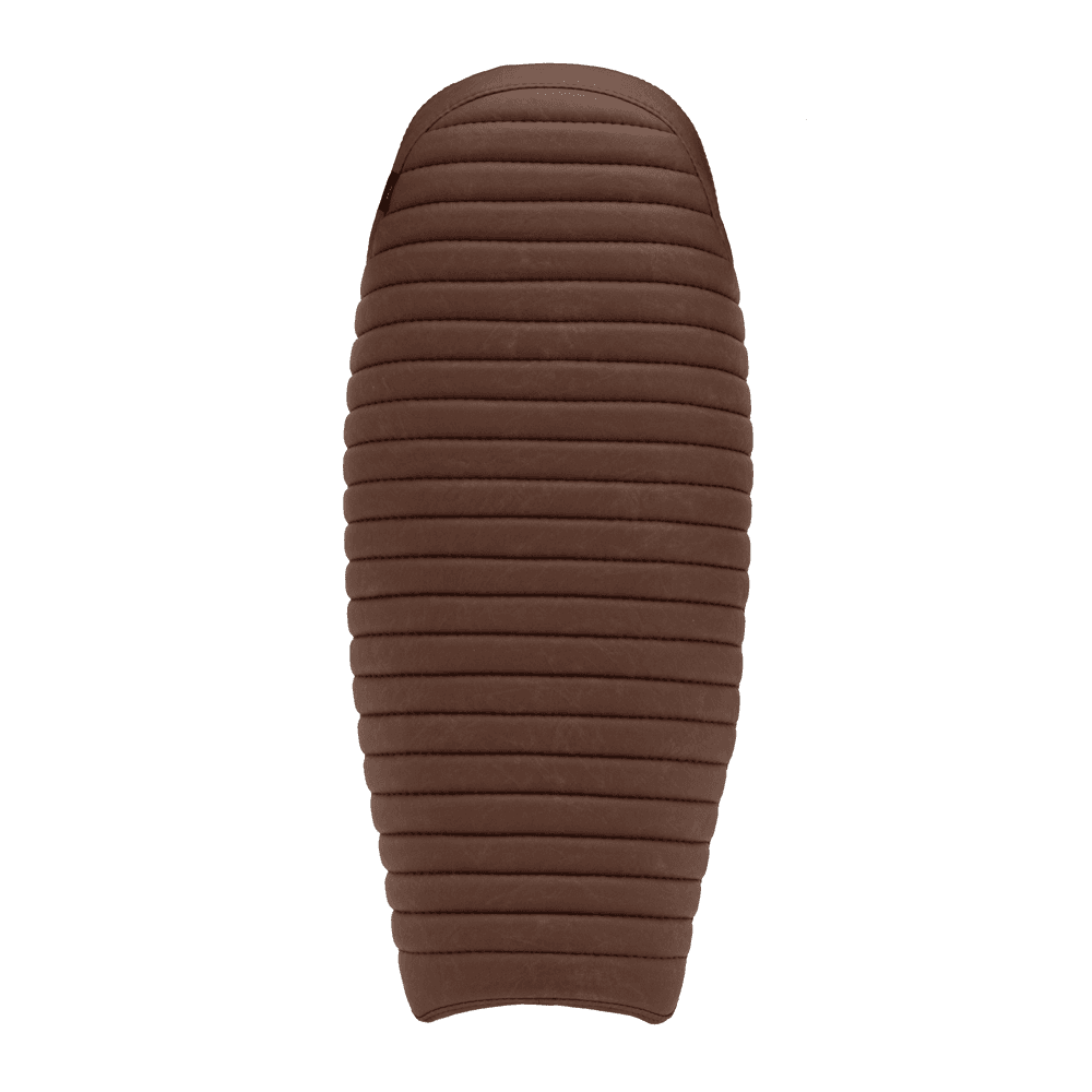 Motone Krait Skinny Seat - Ribbed - Triumph Bonneville, Scrambler and Thruxton - Tobacco Brown