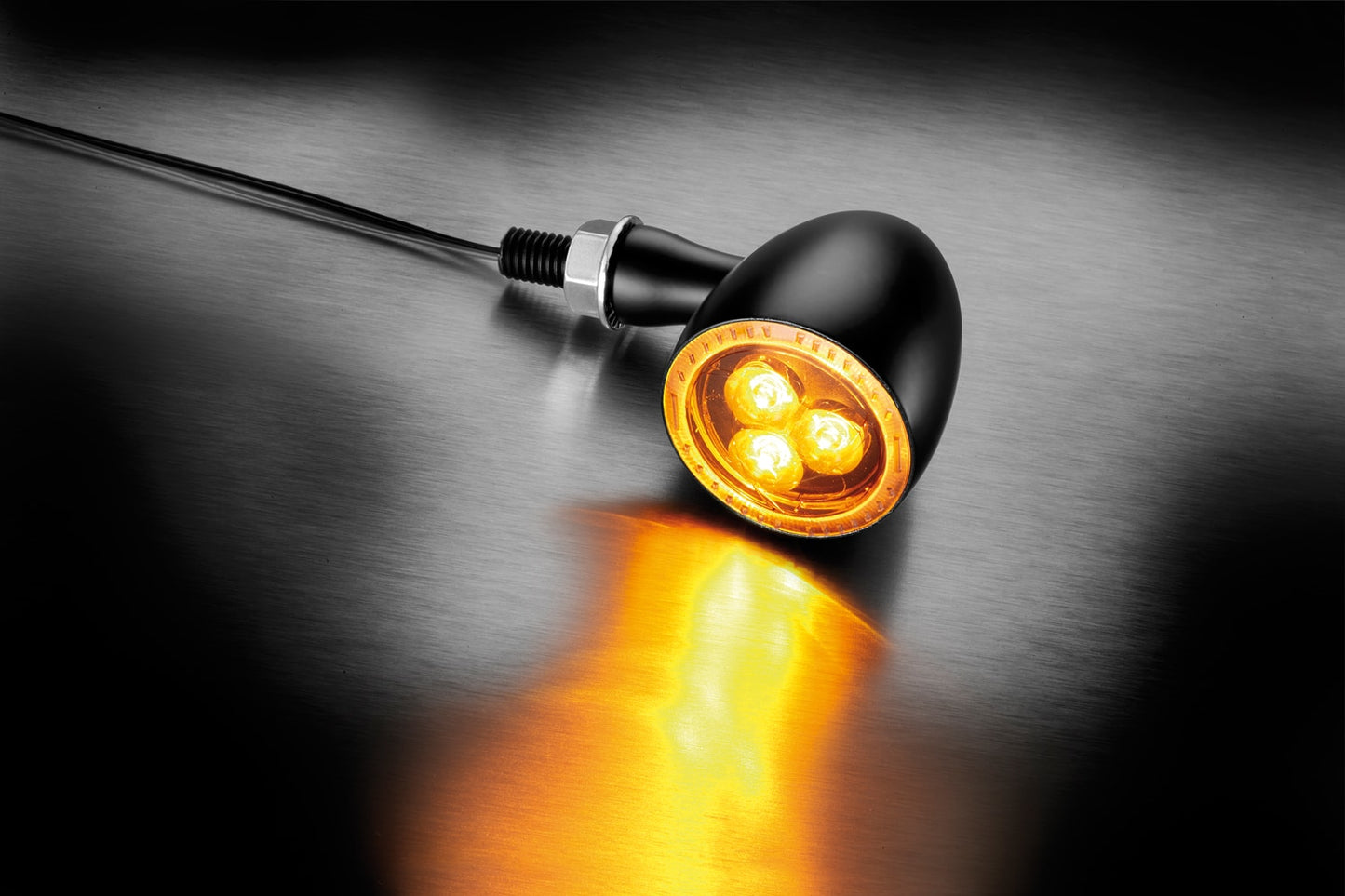 Kellermann Bullet 1000 Extreme Dark LED Turn Signal - Amber - Smoke Lens - Pair