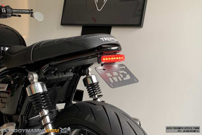 Motodynamic Tail Tidy / Fender Eliminator with integrated turn signals - 2016+ Triumph Thruxton R/RS, 2019-2020 Speed Twin 1200