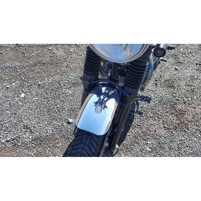 Motone Medium Length Front Fender - Polished or Brushed Aluminum - 2001 - 2015 Bonneville, Thruxton, Scrambler