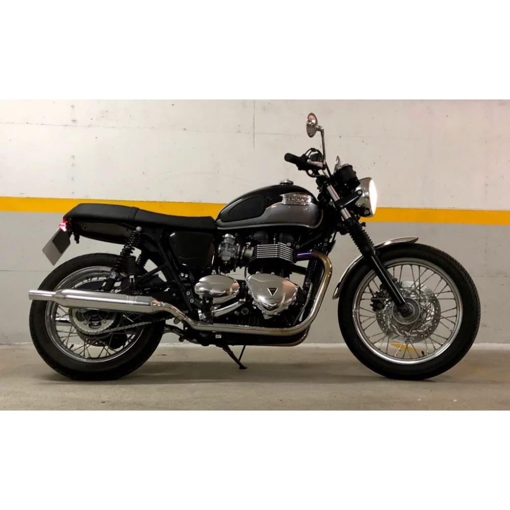 Motone Medium Length Front Fender - Polished or Brushed Aluminum - 2001 - 2015 Bonneville, Thruxton, Scrambler