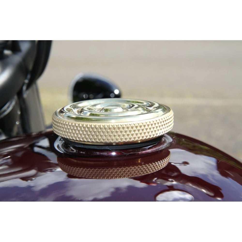 Motone Gas Cap - Rippled Brass - Triumph Classics
