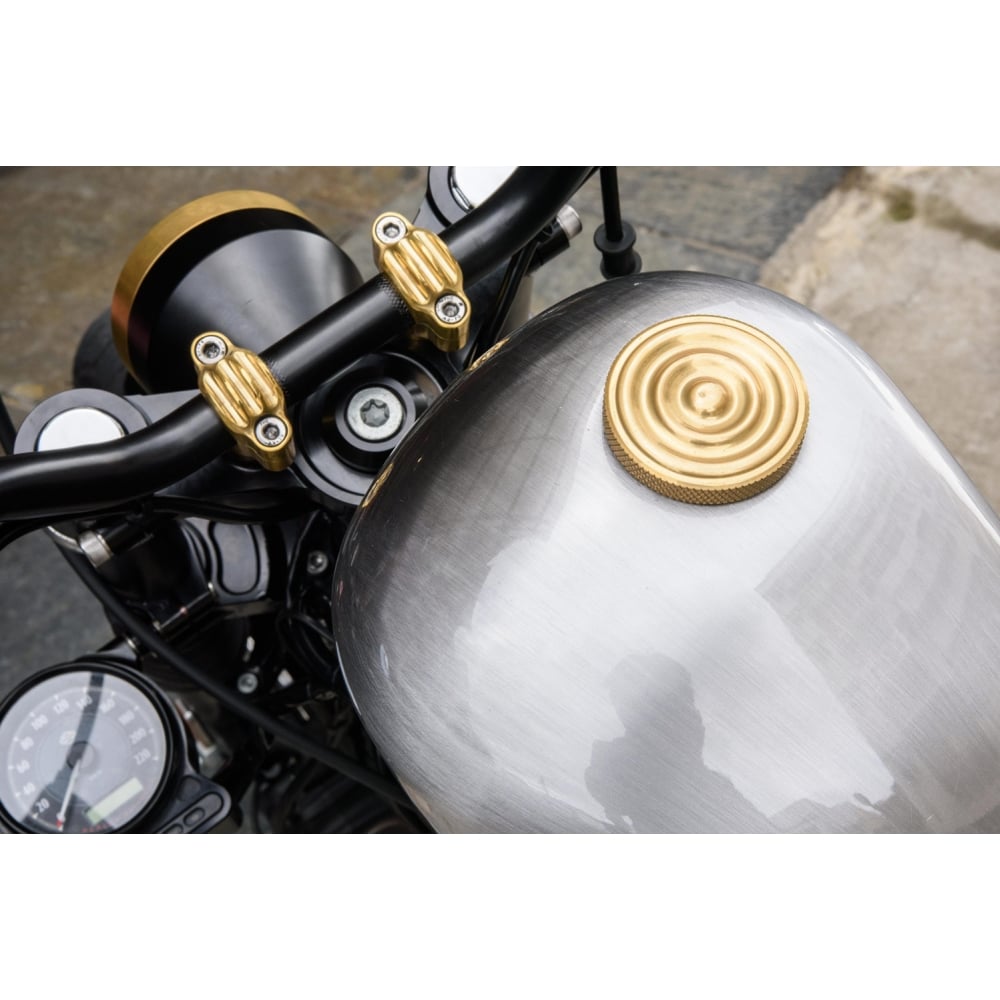 Motone Gas Cap - Rippled Brass - Triumph Classics