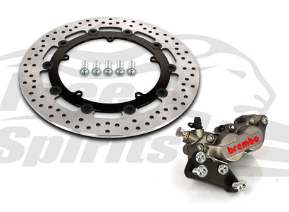 Free Spirits Brembo Front Brake kit with 320MM Rotor - 2006-2017 Harley Davidson Dyna Cast Wheels