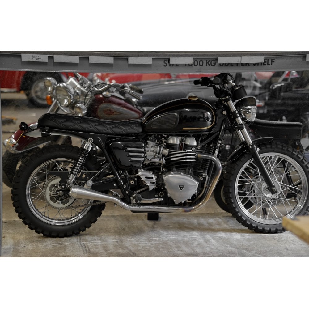 Motone Saturn V Slip Ons - Brushed - 2001-2015 Triumph Bonneville