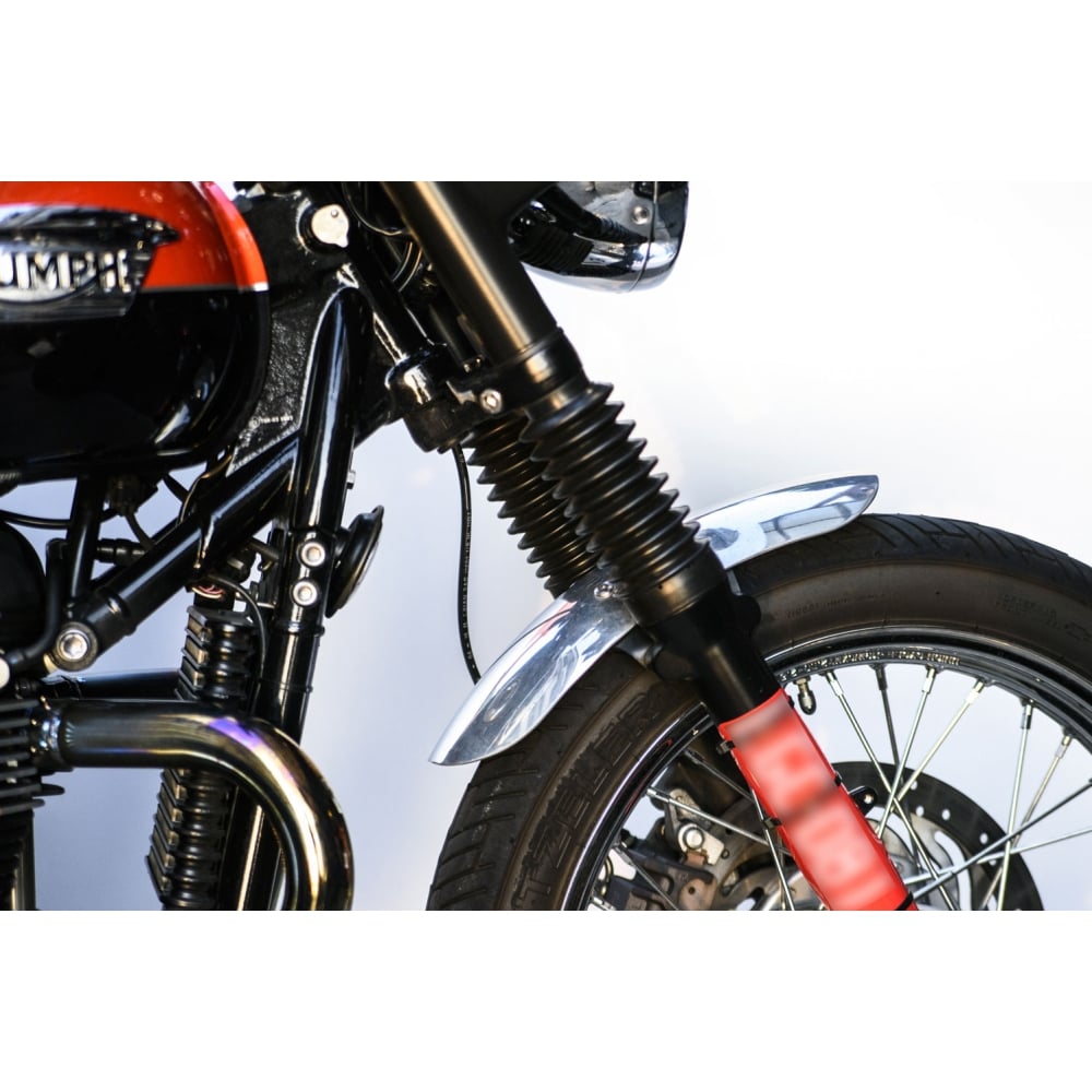 WINALL Guardabarros Delantero Corto Motocicleta Para Triumph Bonneville T100 Scrambler Thruxton 900 2001-2016. (Plata) (115