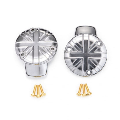 Motone Throttle Body Side Cover - Union Jack - Polished