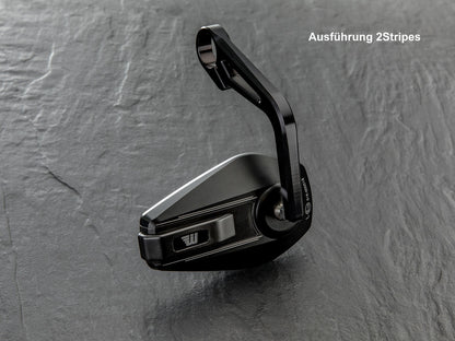 Wunderkind 2 Stripe Bar End Mirror - Black